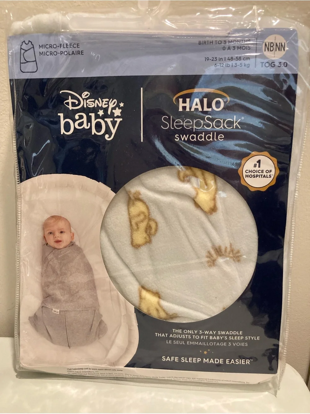 HALO Disney Baby Sleep Sack Swaddle WINNIE THE POOH 0-3 Months New w/Tag